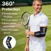 ABOHU Elbow Support Brace for Men Women, 2 Pack Elbow Brace Compression Sleeves Support for Tennis, Golfers, Tendonitis, Weightlifting, Gym, Arthritis, Sports Protection, Joint Pain Relief view 4