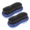 TOYZFRIENDY 2Pcs Double-sided Laundry Brush with Soft Bristles for Clothes and Shoes Cleaning Scrubbing Brush for Home Use Gentle Fabrics Easy Dirt Removal in Iceberg Blue view 1