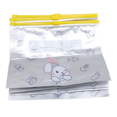 CFTGIW 10pcs Aluminum Foil Sealing Bags for Food Storage Writable Leakproof Zip Lock Bags for Leftovers Meal Prep L 11 X .8in Storage Provide for Effec Zipper Lock Foil BagAluminum (M)
