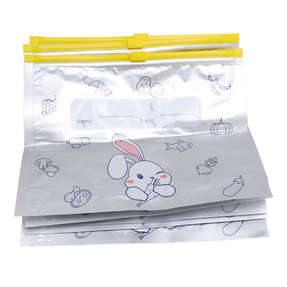 CFTGIW 10pcs Aluminum Foil Sealing Bags for Food Storage Writable Leakproof Zip Lock Bags for Leftovers Meal Prep L 11 X .8in Storage Provide for Effec Zipper Lock Foil BagAluminum (M)