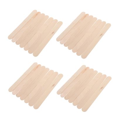 HOMSFOU 10packs Ice Cream Stick Handmade Materials Wooden Craft Sticks for DIY Ice Pop Making for Crafting