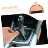 Gadpiparty Small Dustpan and Brush Set for Desktop Cleaning Detail Scrubber with Sturdy PP Bristles for Home Office Dormitory Use Compact Broom for Reaching Tight Spaces view 4