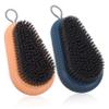 BAZEITFLOW 2pcs Laundry Brush Plastic Soft Bristle Scrub Brush for Clothes Shoes Household Cleaning Ergonomic Design Grip for Easy Shoe Scrubbing view 1
