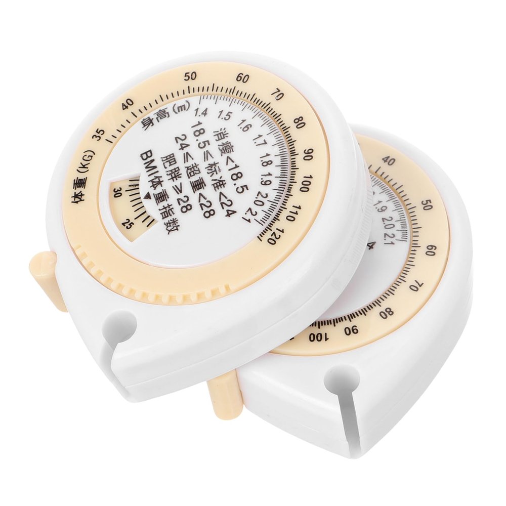 FONDOTIN 2pcs Automatic Retractable Dual-sided Soft Tape Measure for Body Measurements Accurate Waist and Health Monitoring Measuring Tape Portable Bmi Calculation Tool