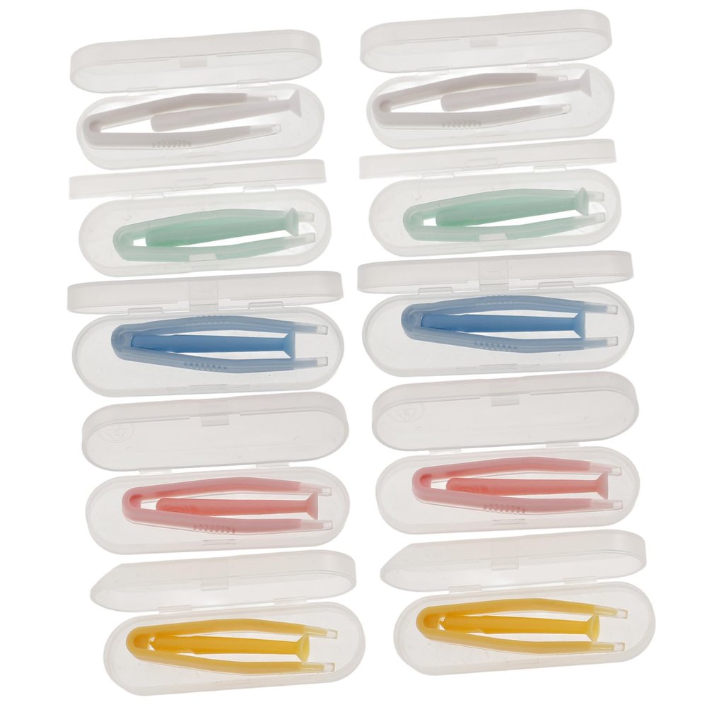 Abaodam 5sets Contact Removal Tool Contacts Lens Picker Silicone Tweezers for Travel Picker Tool for Daily Use