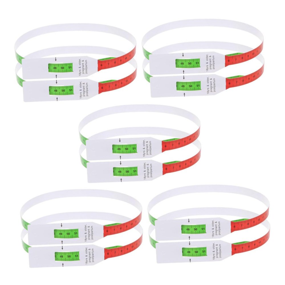 WRITWAA 10pcs Newborn Arm Circumference Measure Tape Soft Head Measuring Ruler for Assessment Accurate Arm Circumference Measuring Tape