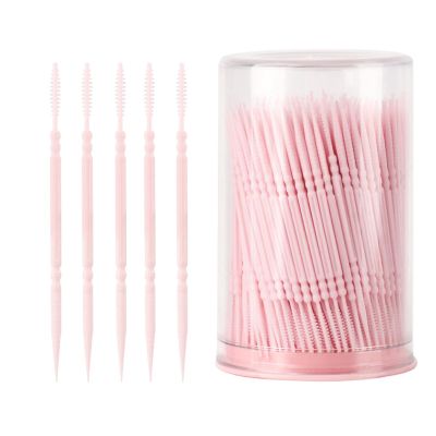 Dual-Sided Fin Tip Toothpicks Reusable Tool in Travel Bottle for Teeth & Maintenance Hygiene Bottle Set