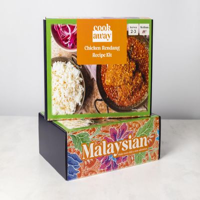 Malaysian Chicken Rendang Recipe Kit by Cookaway | Authentic Malaysian Cooking Kit | Premium Ingredients | Restaurant-Quality Meal at Home | Serves 23 | Foodie Gift