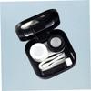 ELAYARD Contact Lens Case Mini Travel Lens Container for Women Black Simple Design for Carrying view 2