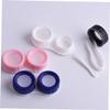 ELAYARD Contact Lens Case Mini Travel Lens Container for Women Black Simple Design for Carrying view 3