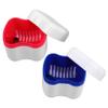 CIMAXIC 2pcs Retainer Holder and Denture Cleaning Kit with Portable Soaking Boxes Braces Maintenance Case for Travel and Home Oral Care Includes Brush for Complete Denture Protection view 1