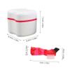 CIMAXIC 2pcs Retainer Holder and Denture Cleaning Kit with Portable Soaking Boxes Braces Maintenance Case for Travel and Home Oral Care Includes Brush for Complete Denture Protection view 2