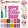 Skylety 48 Set/ 192 Pcs Employee Appreciation Gifts Bulk Thank You Inspirational Gift Set 16 oz Coffee Cups with Thank You Notebook Pen Keychain for Staff Team Teacher Coworker Friend (Classic Color) view 3
