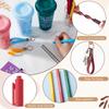 Skylety 48 Set/ 192 Pcs Employee Appreciation Gifts Bulk Thank You Inspirational Gift Set 16 oz Coffee Cups with Thank You Notebook Pen Keychain for Staff Team Teacher Coworker Friend (Classic Color) view 4