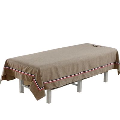 5pcs Solid Thicken Cotton Beauty Salon Bed Sheets Mattress Cover SPA Massage Bed Table Cover Bedspread Soft Salon Sheets with/no Hole(02,90x220cm with Hole)