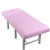 10pcs Elastic Satin Stripe Massage Table Fitted Bed Sheet Full Cover Elastic Rubber Band Massage SPA Bed Cover with Hole(Pink,185x70) view 1