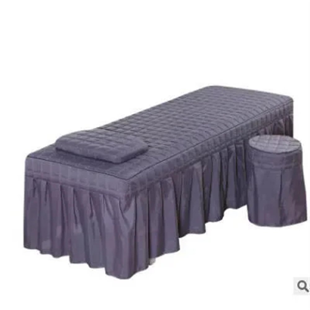 1pcs Bed Sheet Only Solid Beauty Salon Massage Table Bed Mattress Skin-Friendly Massage SPA Bed Full Cover with Hole 5 Sizes(Blue,180x70 bedskirt only)