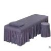 1pcs Bed Sheet Only Solid Beauty Salon Massage Table Bed Mattress Skin-Friendly Massage SPA Bed Full Cover with Hole 5 Sizes(Blue,180x70 bedskirt only) view 1