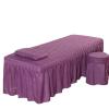 1pcs Bed Sheet Only Solid Beauty Salon Massage Table Bed Mattress Skin-Friendly Massage SPA Bed Full Cover with Hole 5 Sizes(Blue,180x70 bedskirt only) view 2