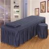 1pcs Bed Sheet Only Solid Beauty Salon Massage Table Bed Mattress Skin-Friendly Massage SPA Bed Full Cover with Hole 5 Sizes(Blue,180x70 bedskirt only) view 3