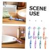 Abaodam 8pcs Dual-Sided Denture Toothbrush with Anti-Slip Handle Deep Cleaning Nylon Bristles for Retainers Mouth Guards and Oral Appliance Care Portable Dental Cleaning Tools view 3