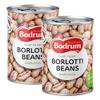 BOD-rum's Borlotti Beans 400G Ready to Eat Dried Natural Vegan High Fibre High Protein Product of Turkey Origin Pack of 2 view 1