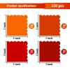 120PCS Gradient Red Cocktail Party Napkins, Red Scalloped Beverage Dessert Paper Napkin for Birthday Wedding view 2