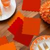 120PCS Gradient Red Cocktail Party Napkins, Red Scalloped Beverage Dessert Paper Napkin for Birthday Wedding view 3