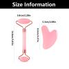 2 PCS Gua Sha Tool, Face Rollers for Women, Guasha Tool Face, Gua Sha Set, for Women, Body Muscle Relaxing, Improve Eye Puffiness, Skin Care Gift(Pink) view 2