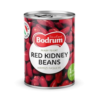 BOD-rum's Red Kidney Beans 400G Ready to Eat Dried Vegan GMO Free Dark Red High Fibre High Protein Product of Turkey Origin Pack of 1