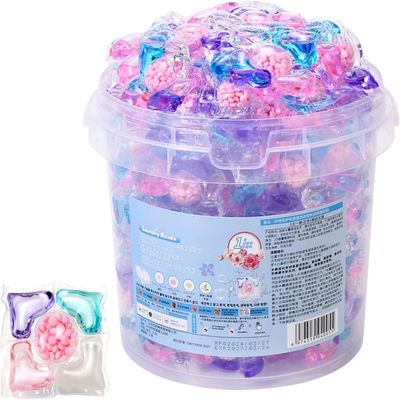 5 in 1 Laundry Pods, Concentrated Laundry Detergent Pods with Fabric Softener, Long Lasting Fresh Scent, Deep Cleaning Beads for Clothes, Gentle Washing Capsules for Laundry (50 capsules)
