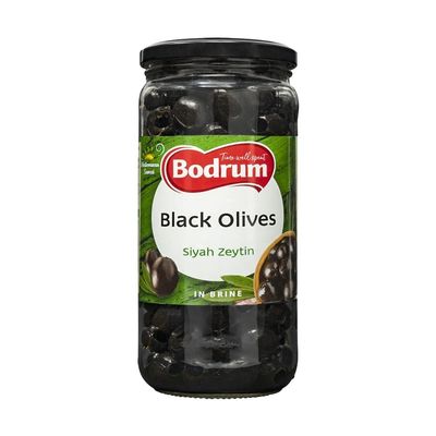 BOD-rum's Whole Black Olive Siyah Zeytin in Brine Dishes Healthy Snacking Ready to use Product of Turkey Origin 340G Pack of 1