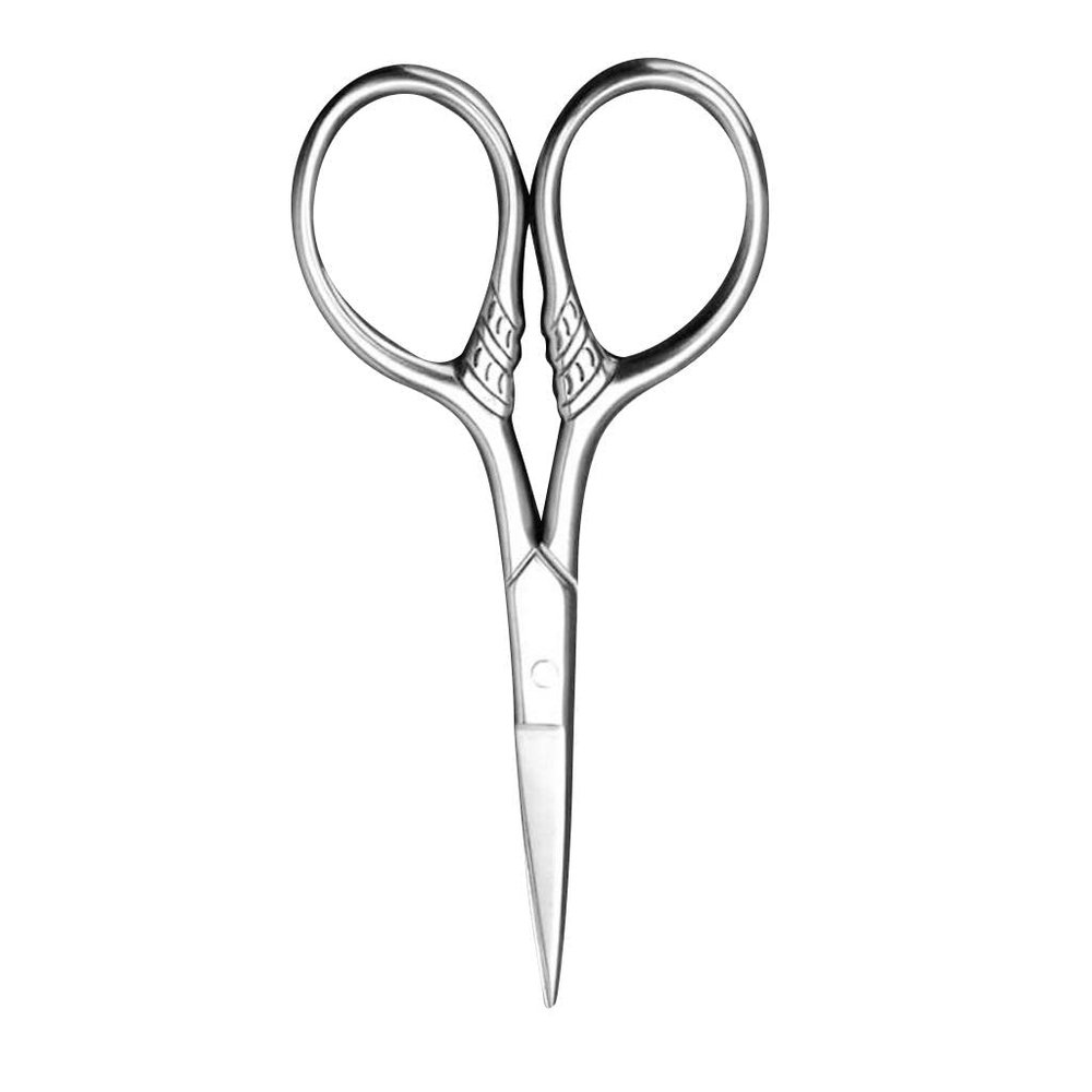 Stainless Steel Beauty Beard Mustache Eyebrow Nose Trimming Scissors Clipper