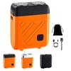 Bccnerty Shaver, Bccnerty Mini Electric Shaver, Portable 360 Rotary Dual Ring Electric Shaver, Rechargeable Electric Razor for Men, Wet & Dry Use, One-Button Electric Shavers for Home Travel (Orange)