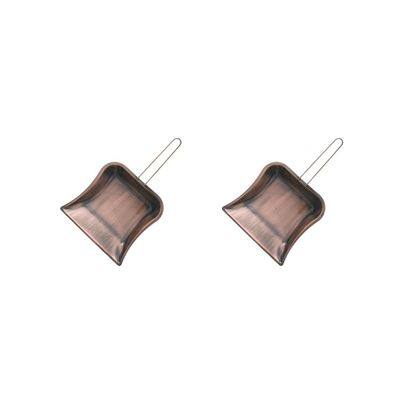 2 set Copper Dustpan Practical Portable Desk Cleaning Tool for Study Room Home Bar