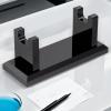 Fellflying Safety Razor Stand,Horizontal Shaving Rack - Non-Slip Base Space-Saving Organizer Acrylic Rack for Shower Vanity Bathroom Counter Dad Barber Men Grooming view 2