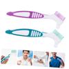 ERINGOGO Denture Brushes with Multi-Layered Bristles and Large Handle 4pcs Double Sided for Easy to Use Denture Cleaning Suitable for Gums view 3