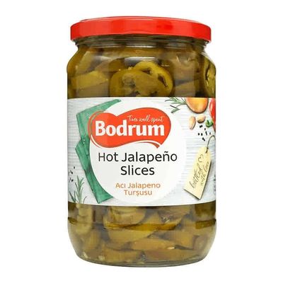 BOD-rum's 720cc Jalapeno Peppers Slices Hand Picked Perfect Balance of Flavor Heat Unique Delicious Taste Product of Turkey Origin 680G Pack of 1
