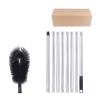 lmoikesz Extendable Gutters Brush Roof Bendable Cleaning Tools Long Pole Stainless Home Widely Used Eaves Leaves Removal, 3.2m view 1