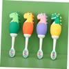 Hoement Dinosaur Toothbrush Soft Bristles Small Head Tongue Cleaner for Boys Portable Oral Gum Care Tool Random Color view 3