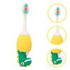 Hoement Dinosaur Toothbrush Soft Bristles Small Head Tongue Cleaner for Boys Portable Oral Gum Care Tool Random Color view 4