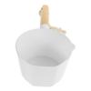Cabilock Wooden Handle Water Ladle Long Handle Kitchen Bath Scoop for Outdoor Use Water Scoop Bath Tub view 1