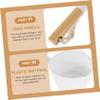 Cabilock Wooden Handle Water Ladle Long Handle Kitchen Bath Scoop for Outdoor Use Water Scoop Bath Tub view 4