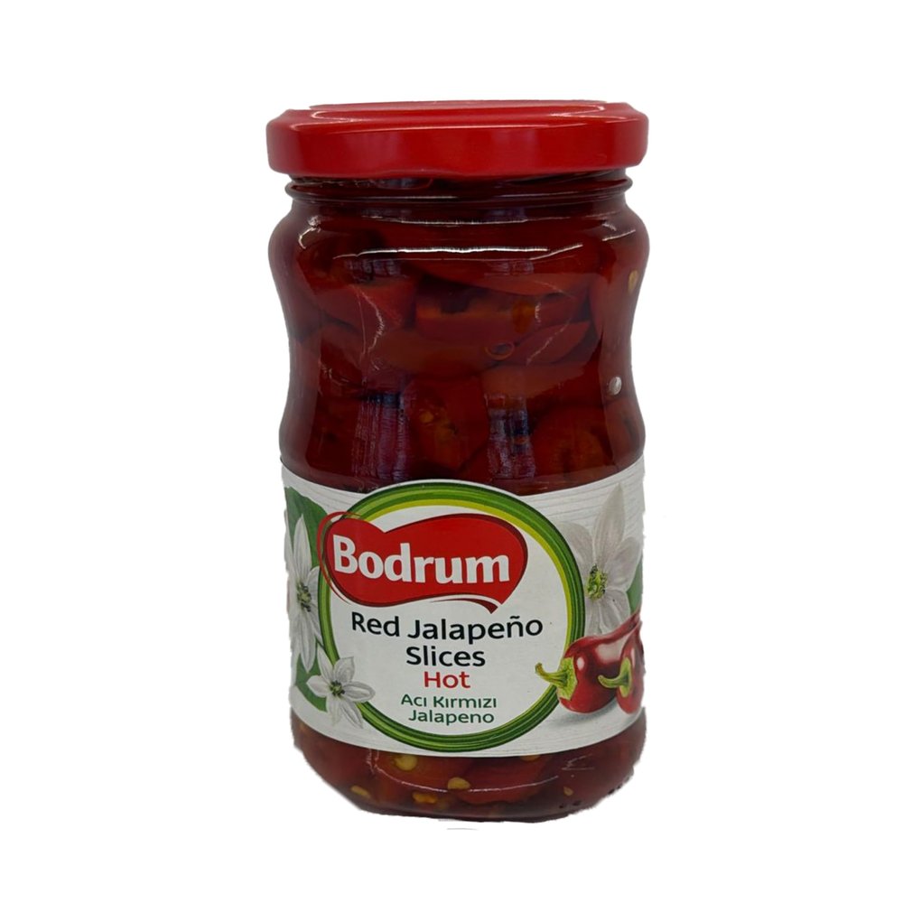 Bod-rum's Hot Jalapeno 330G Jalapeno Slices Intense Flavour Perfect for Tacos Sandwiches Salads Hot Delicious roduct of Turkey Origin Pack of 1