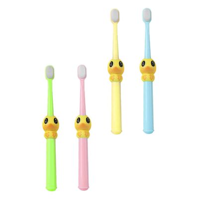 EXAOMBLE 4pcs Cartoon Children Toothbrushes Soft Bristles for Comfortable Teeth Cleaning Pp Material Adorable Design Suitable for Kids Aged 2-10 Years