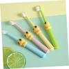 TOYANDONA 4pcs Cartoon Bristle Toothbrushes Soft Bristles Teeth Cleaner for Years Old Safe Material view 3