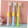 TOYANDONA 4pcs Cartoon Bristle Toothbrushes Soft Bristles Teeth Cleaner for Years Old Safe Material view 4