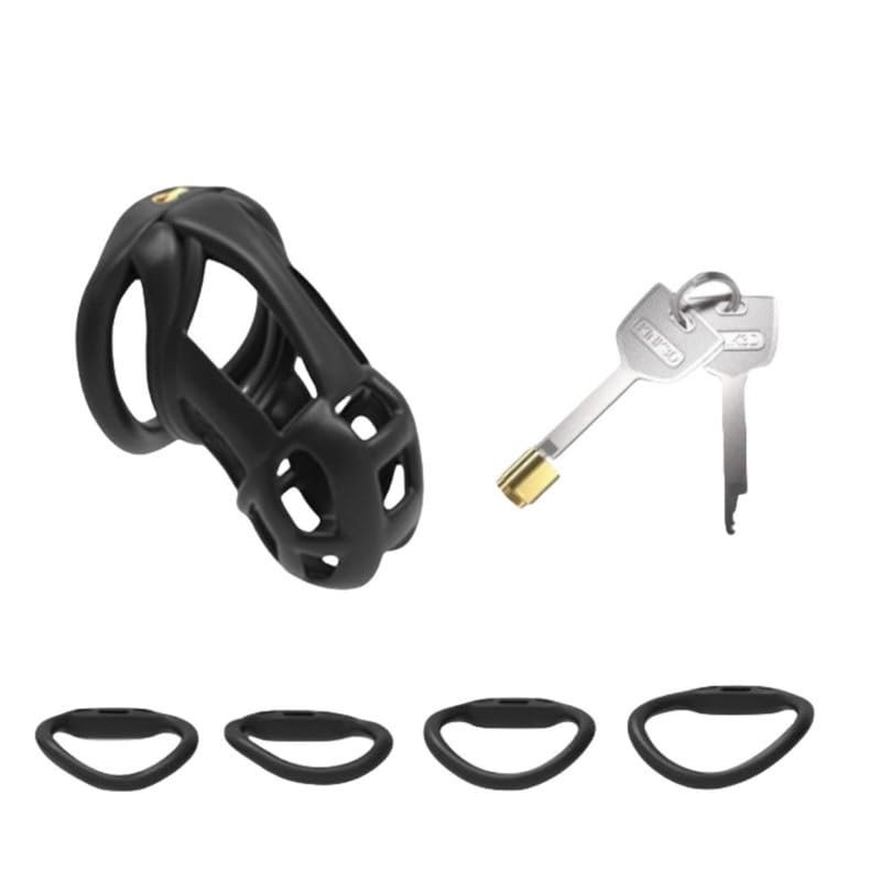Black Resin Sports And Fitness Protective Cage Accessory, With 4 Different Sizes Of Rings, Convenient To Carry, Couple Gift - H4
