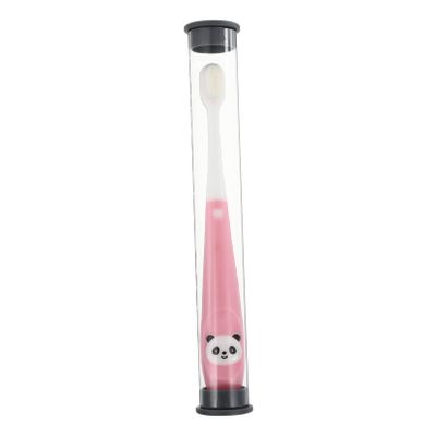 ibasenice Comfortable Kids Toothbrush for Babies and Children with Soft Pp and TPR Bristles, Convenient Oral Cleaning Brush with Storage Bucket, Comfortable to Hold Manual Toothbrush