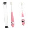 ibasenice Comfortable Kids Toothbrush for Babies and Children with Soft Pp and TPR Bristles, Convenient Oral Cleaning Brush with Storage Bucket, Comfortable to Hold Manual Toothbrush view 3